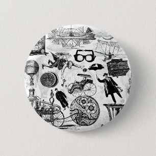 Steampunk Collage Nr. 2 Button
