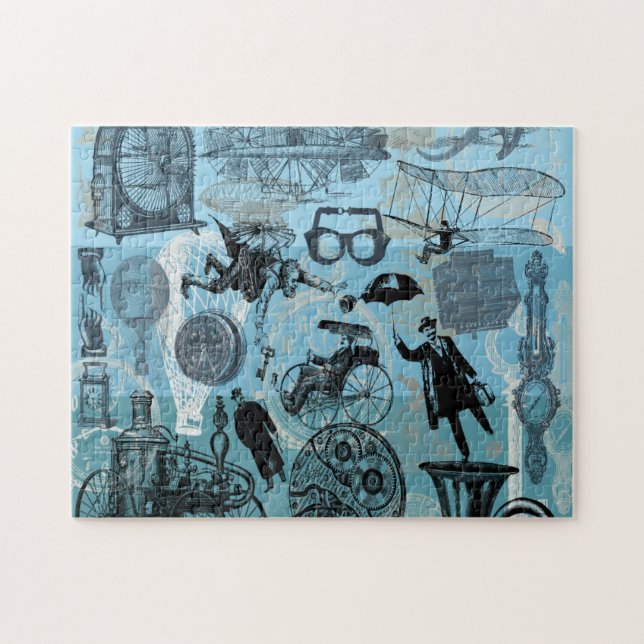 Steampunk-Collage Zeitreisender (Horizontal)