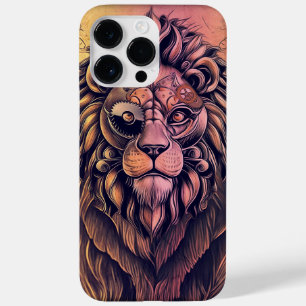 Steampunk Color Gradient Rustikale Lion Case-Mate iPhone 14 Pro Max Hülle