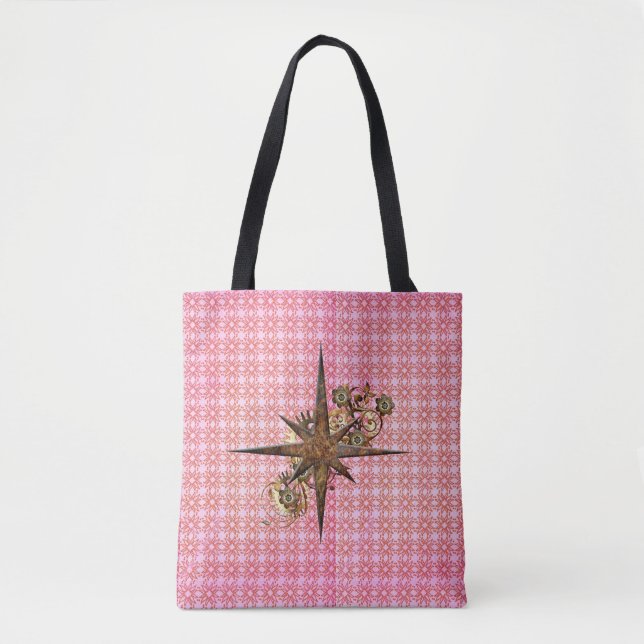 Steampunk Compass Star Sac fourre-tout (Devant)