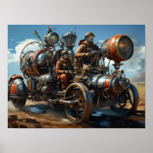 Steampunk Cross Country Car Rennen