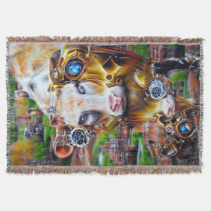 Steampunk Cyber Cow Decke