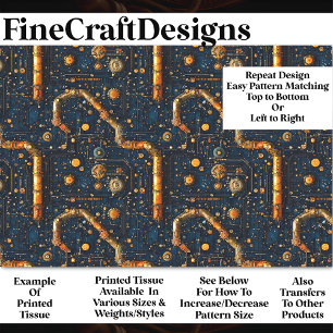 Steampunk-Cyberpunk-Kontrolle-Panel BM2-Decoupage Seidenpapier