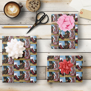 Steampunk-Dachshund Wiener Dog viktorianische Stie Geschenkpapier Set