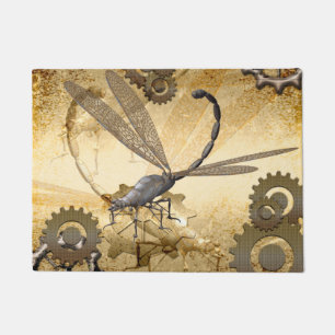 Steampunk, Dampflibellen mit Gängen Fußmatte