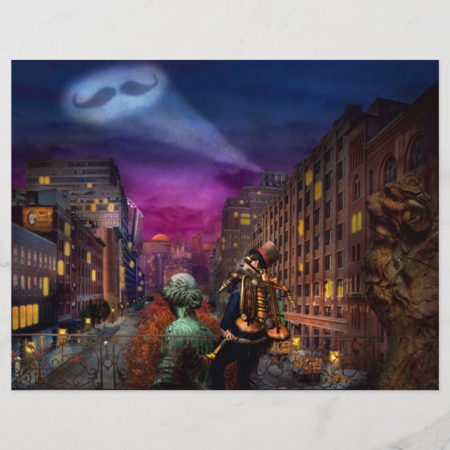 Steampunk - Das große Mustachio Flyer (Vorne)