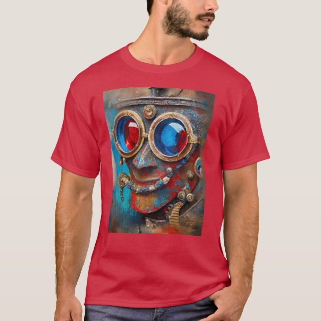 Steampunk Das Zin-Man-Portrait T-Shirt (Vorderseite)