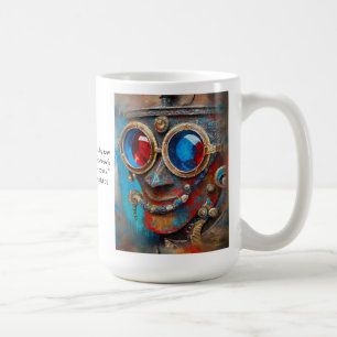 Steampunk Das Zinn-Man-Portrait mit Zitat Kaffeetasse