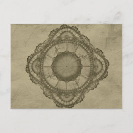 Steampunk-Dekorationskunst Postkarte