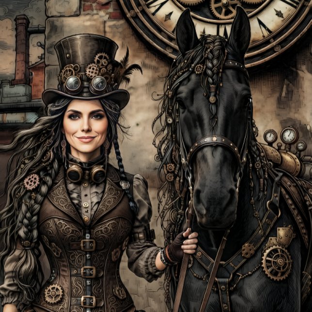 Steampunk-Dekoratives Papier für Frauen (Von Creator hochgeladen)
