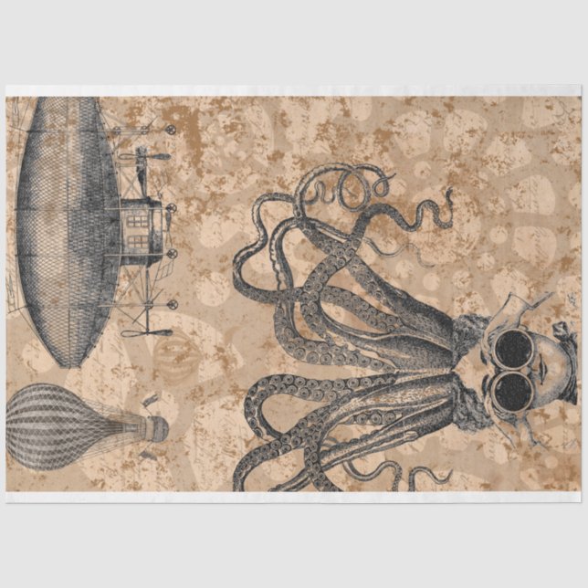 Steampunk-Dekupage-Papier Seidenpapier (Vorderseite)