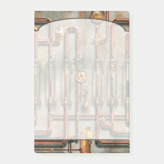 Steampunk - Der Schmierverteiler Post-it Klebezettel (Vorderseite)