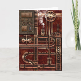 Steampunk Design Grußkarte Karte