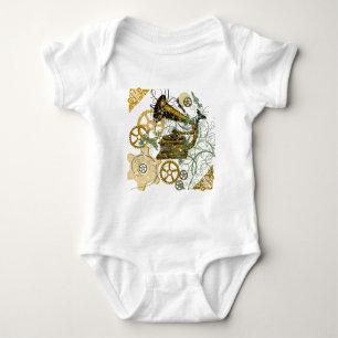Steampunk-Design mit abgenutztem Look Baby Strampler