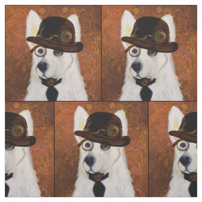 STEAMPUNK DEUTSCHER SCHÄFERHUND  STOFF (Muster)