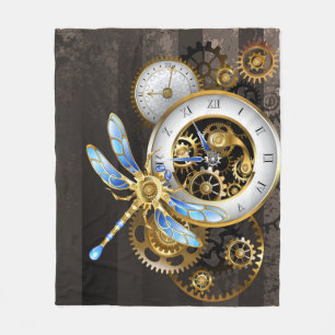 Steampunk-Dials mit Dragonfly Fleecedecke