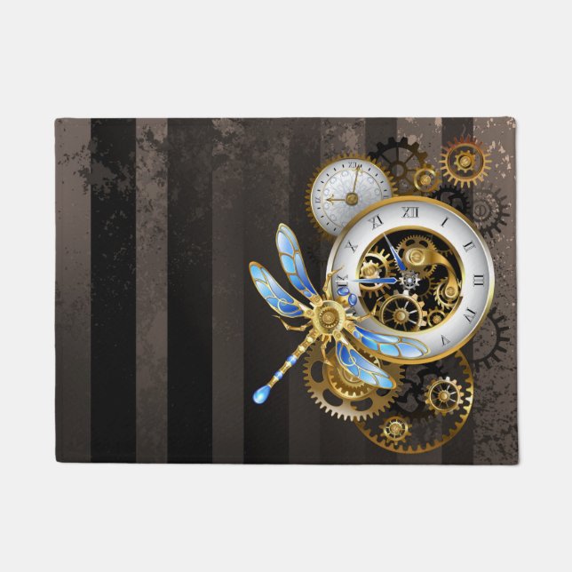 Steampunk-Dials mit Dragonfly Fußmatte (Vorderseite)