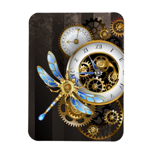 Steampunk-Dials mit Dragonfly Magnet (Vertikal)