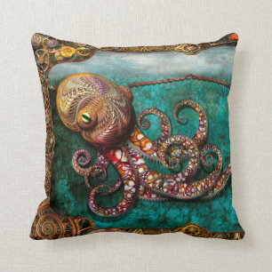 Steampunk - die Geschichte des Kraken Kissen