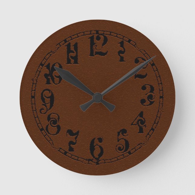 Steampunk Distorted Runde Wanduhr (Vorderseite)