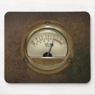 Steampunk DJ Toningenieur VU-Meter Mousemat Mousepad