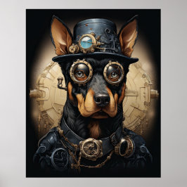 STEAMPUNK DOBERMAN POSTER