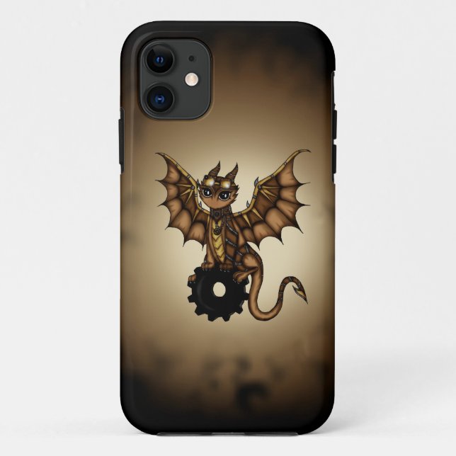 Steampunk Drache Case-Mate iPhone Hülle (Rückseite)