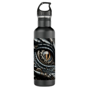 Steampunk Dragon Eye Schließen Ai Art Edelstahlflasche