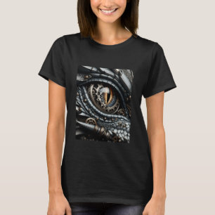 Steampunk Dragon Eye Schließen Ai Art T-Shirt