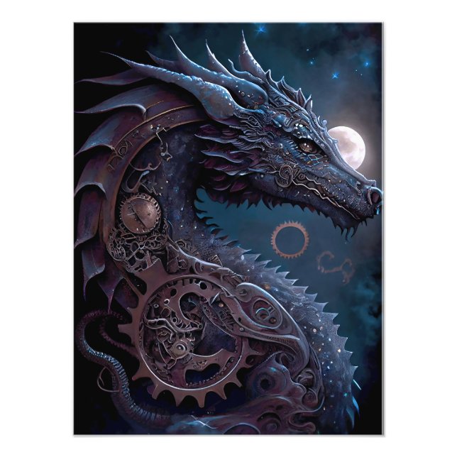 Steampunk Dragon Fotodruck (Vorne)