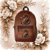 Steampunk Dragon neben einer Vintagen Straßenlater