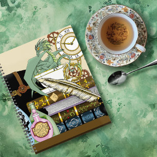 Steampunk Dragon Pooks Books Planer