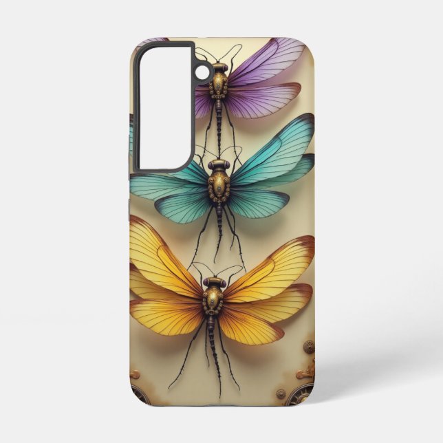 Steampunk Dragonflies Samsung Galaxy Hülle (Rückseite)