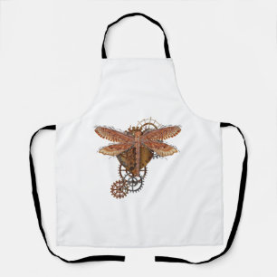 Steampunk Dragonfly T Shirt Vintag Gears Goth Men Schürze