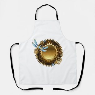 Steampunk Dragonfly T Shirt Vintag Gears Goth Men Schürze