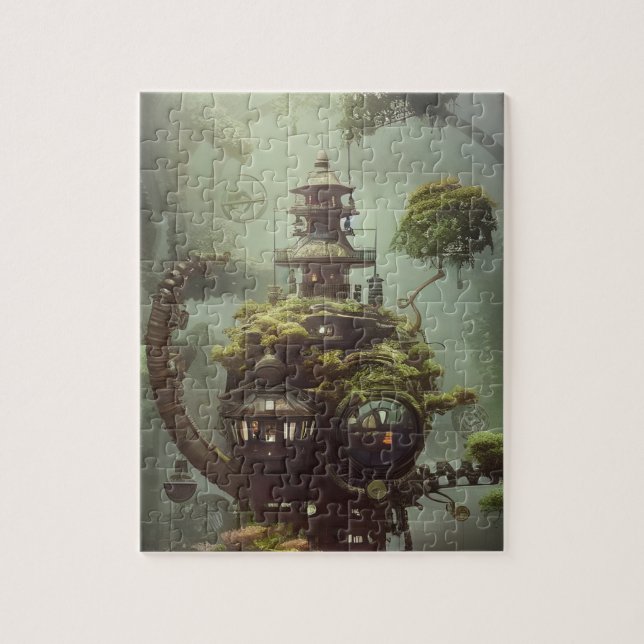 Steampunk-Dschungelunterkunft (Vertikal)
