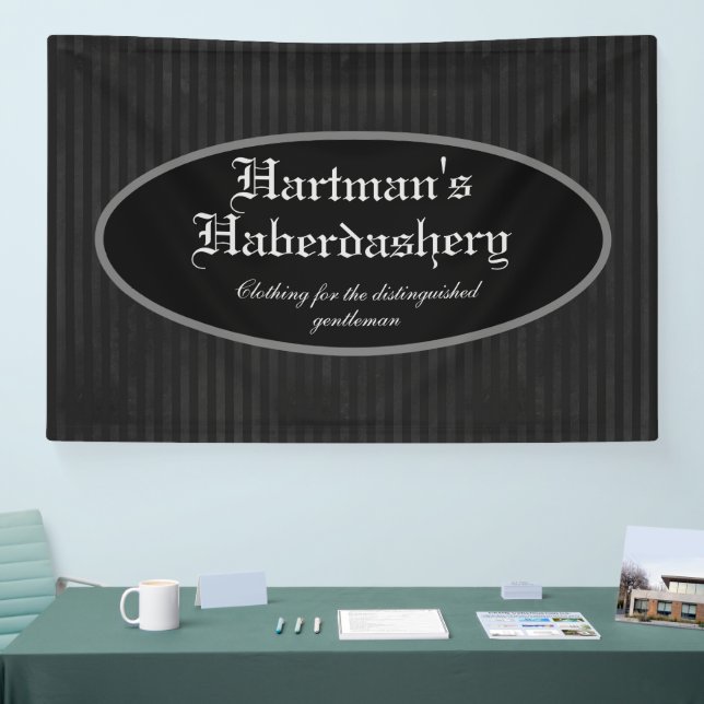 Steampunk Dunkelgrau gestreift individuell Banner (Messe)