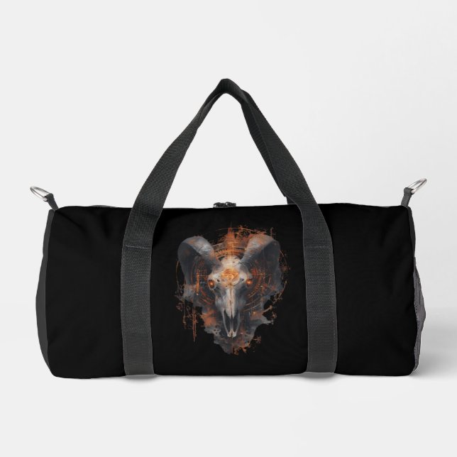 Steampunk-Dunkelschädel-Tasche Duffle Bag (Vorderseite)