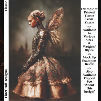 Steampunk Dystopian Fairy Woman EK5L Decoupage Seidenpapier