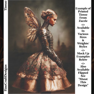 Steampunk Dystopian Fairy Woman EK5R Decoupage Seidenpapier