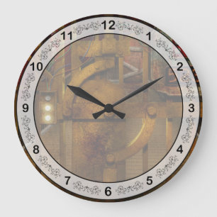 Steampunk - Dystopie - Das Gewölbe Große Wanduhr