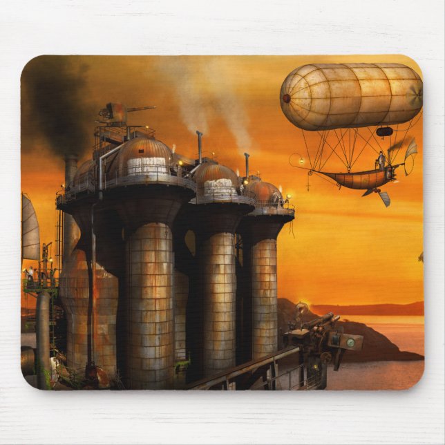 Steampunk - Dystopie - Der Außenposten Mousepad (Vorne)
