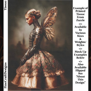 Steampunk Dystopische Feenfrau EK5L Decoupage Seidenpapier