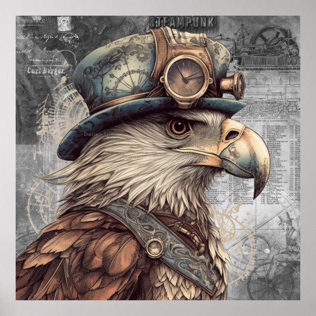 Steampunk Eagle Poster (Vorne)