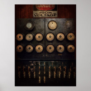 Steampunk - elektrisch - Mitte des Powers Poster