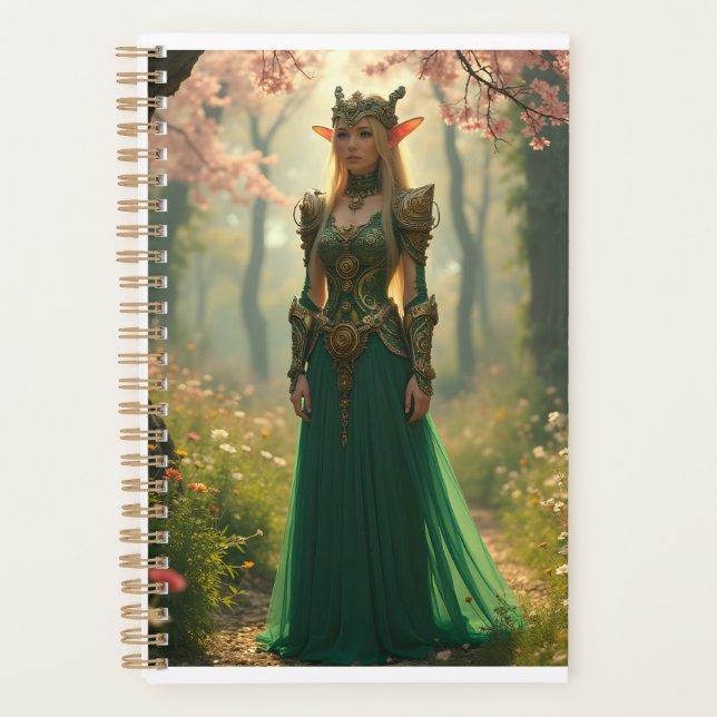Steampunk Elven Princesse dans un jardin de printe (Devant)