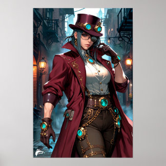 Steampunk Enchantress - Refinement and Power Poster