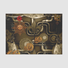 Steampunk Entwurf mit Uhren und Gängen Seidenpapier
