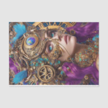 Steampunk Ephemera Tissue Paper