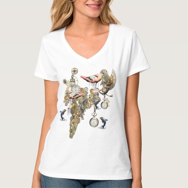 Steampunk erzählt Shirt-Design T-Shirt (Vorderseite)